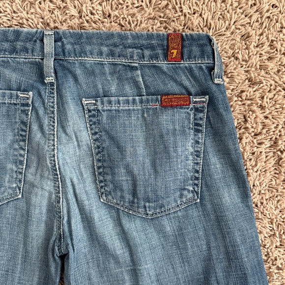 7 For All Mankind Classic Blue Flare/Wide Leg Jeans - 24 - Picture 6 of 6